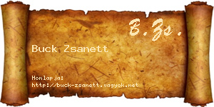 Buck Zsanett névjegykártya